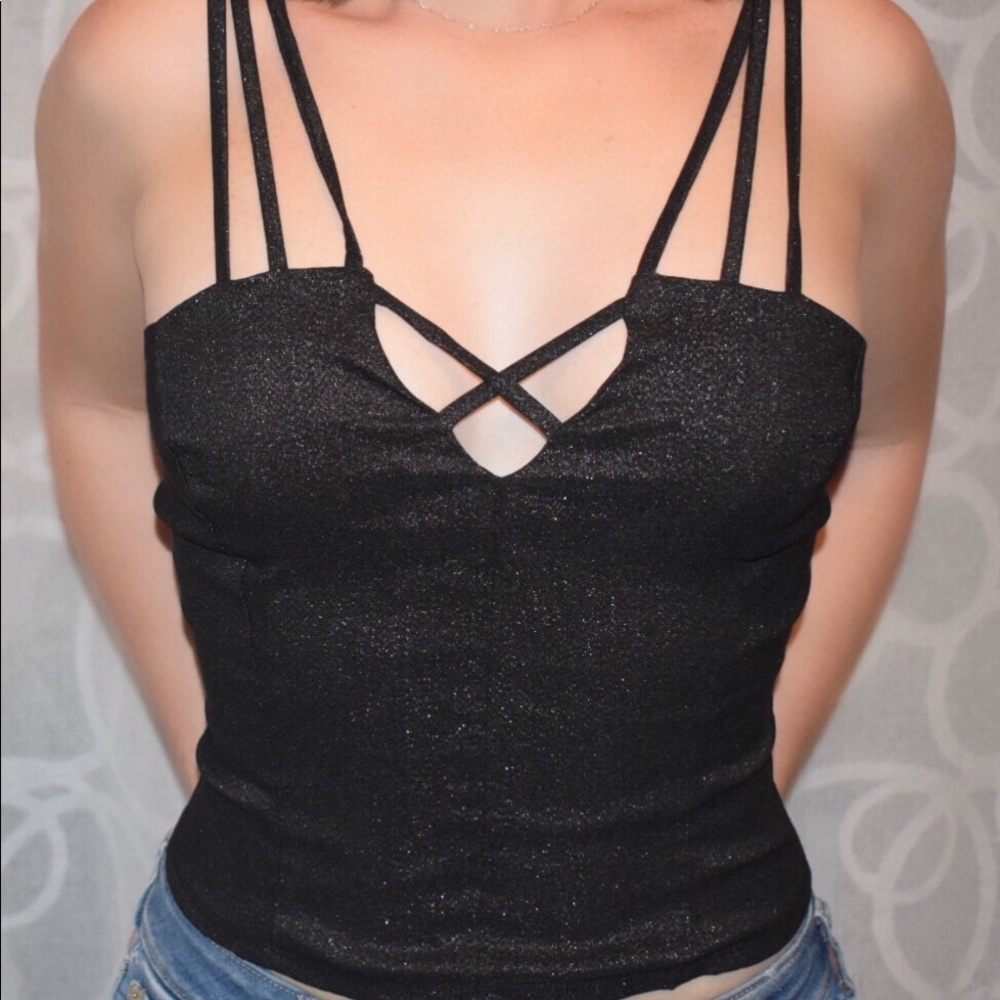 Charlotte Russe Shimmery Dress Up Top
